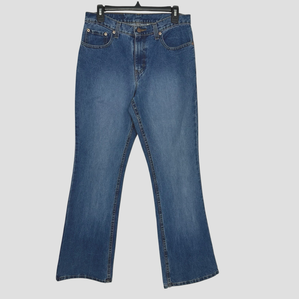 Vintage JORDACHE Size 9/10 Flare Leg Jeans Mid Rise 33” Inseam Vtg Womens